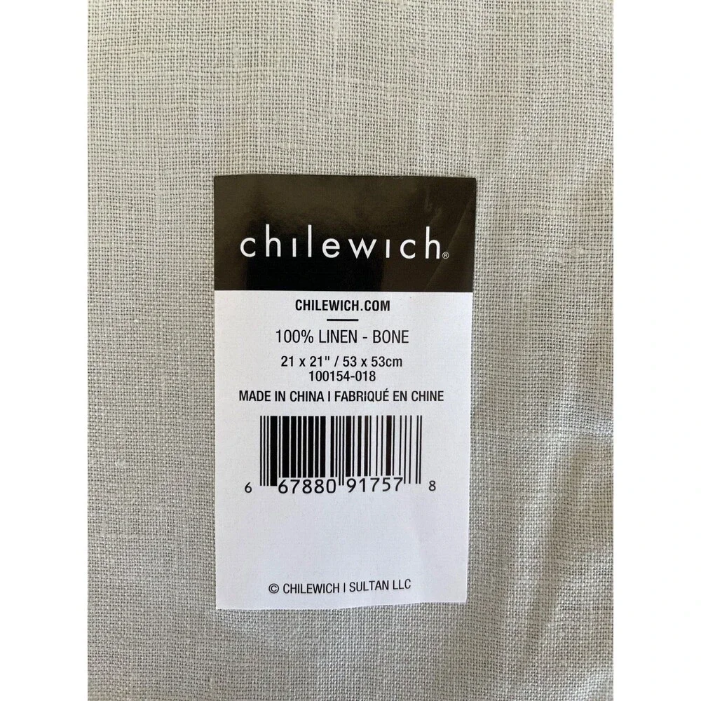 Chilewich Solid Linen Dinner Napkin, Various Colors, 21